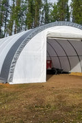 30′ Wide Portable Oval Truss Storage Shelter – SP Model with UV - Resistant Fabric & Anchoring Kit - Portable Oval Storage Shelter with 30X40X15 10.5 OZ PE | Sold by Uncle Wiener's Wholesale