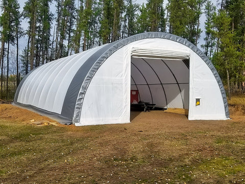 30′ Wide Portable Oval Truss Storage Shelter – SP Model with UV - Resistant Fabric & Anchoring Kit - Portable Oval Storage Shelter with 30X40X15 10.5 OZ PE | Sold by Uncle Wiener's Wholesale