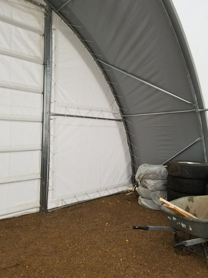 30′ Wide Portable Oval Truss Storage Shelter – SP Model with UV - Resistant Fabric & Anchoring Kit - Portable Oval Storage Shelter with 30X40X15 10.5 OZ PE | Sold by Uncle Wiener's Wholesale