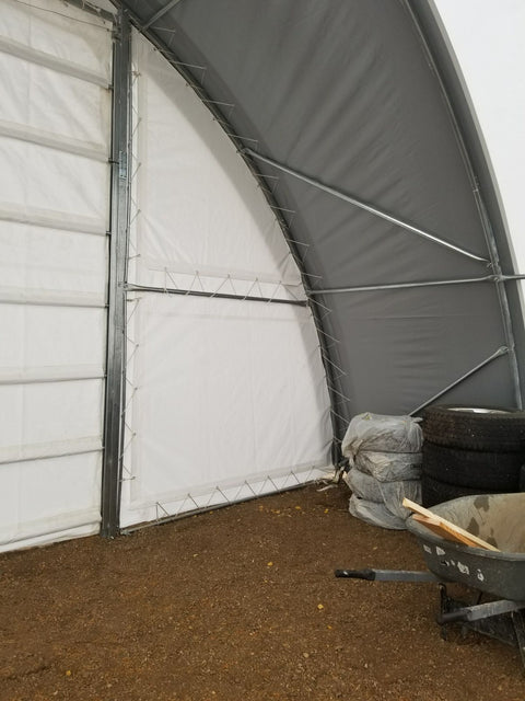 30′ Wide Portable Oval Truss Storage Shelter – SP Model with UV - Resistant Fabric & Anchoring Kit - Portable Oval Storage Shelter with 30X40X15 10.5 OZ PE | Sold by Uncle Wiener's Wholesale