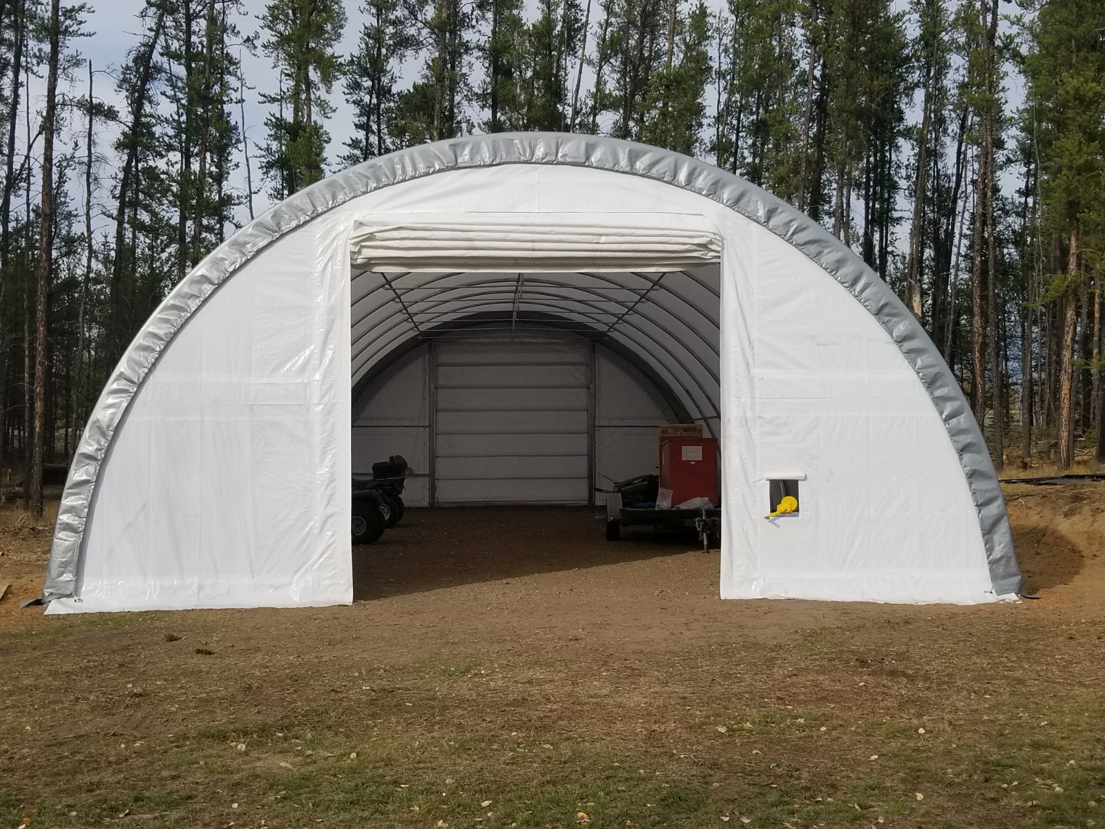 30′ Wide Portable Oval Truss Storage Shelter – SP Model with UV - Resistant Fabric & Anchoring Kit - Portable Oval Storage Shelter with 30X40X15 10.5 OZ PE | Sold by Uncle Wiener's Wholesale