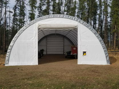 30′ Wide Portable Oval Truss Storage Shelter – SP Model with UV - Resistant Fabric & Anchoring Kit - Portable Oval Storage Shelter with 30X40X15 10.5 OZ PE | Sold by Uncle Wiener's Wholesale