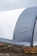 30′ Wide Portable Oval Truss Storage Shelter – SP Model with UV - Resistant Fabric & Anchoring Kit - Portable Oval Storage Shelter with 30X40X15 10.5 OZ PE | Sold by Uncle Wiener's Wholesale