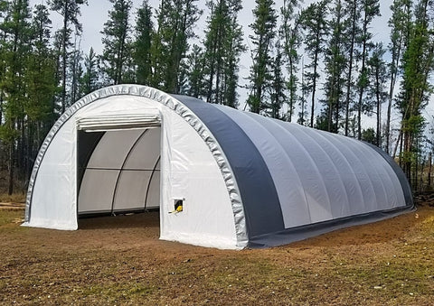 30′ Wide Portable Oval Truss Storage Shelter – SP Model with UV - Resistant Fabric & Anchoring Kit - Portable Oval Storage Shelter with 30X40X15 10.5 OZ PE | Sold by Uncle Wiener's Wholesale