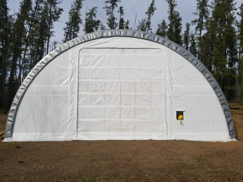 30′ Wide Portable Oval Truss Storage Shelter – SP Model with UV - Resistant Fabric & Anchoring Kit - Portable Oval Storage Shelter with 30X40X15 10.5 OZ PE | Sold by Uncle Wiener's Wholesale