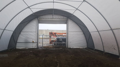 30′ Wide Portable Oval Truss Storage Shelter – SP Model with UV - Resistant Fabric & Anchoring Kit - Portable Oval Storage Shelter with 30X40X15 10.5 OZ PE | Sold by Uncle Wiener's Wholesale