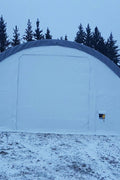 Multiple PVC storage buildings used for hay and vehicle protection