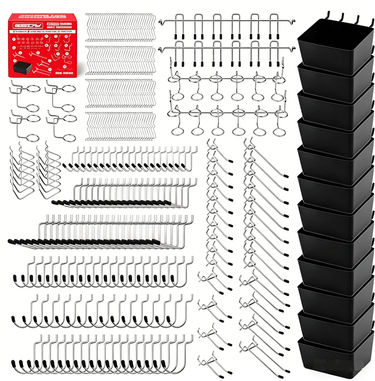 300 - Piece Pegboard Hook Set Metal Garage Tool Organizer Accessories PPH300 - with | Sold by Uncle Wiener's Wholesale