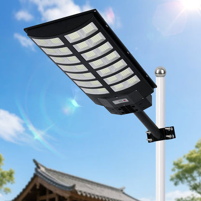 3000W LED Solar Street & Yard Light – XL800 Outdoor Security Fixture | SKU: XL800 JXFL3000 - with | Sold by Uncle Wiener's Wholesale
