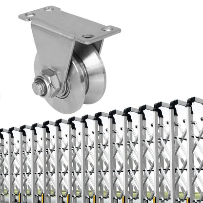 2-Pack 2" V-Groove Wheel Pulley 304 Stainless Steel 880 lb Sliding Gate Roller, Silent Bearing Caster & Track Wheel 30422