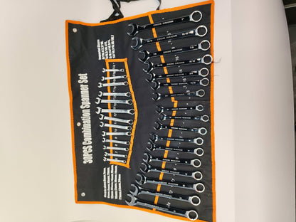 30pc Combination Wrench Set Metric SAE Chrome Vanadium Steel Roll Pouch W30PCS - with | Sold by Uncle Wiener's Wholesale