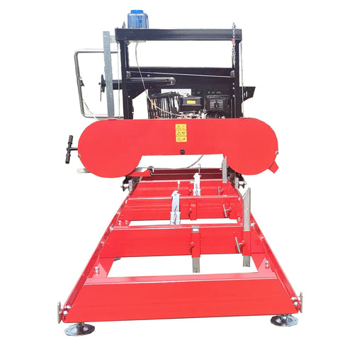 32″ Portable Sawmill with 14 HP Electric Start Loncin Engine – Sawmill Trailer & Extension Tracks Optional | Heavy - Duty Manual Mill - with 14 HP Sawmill E - Start | Sold by Uncle Wiener's Wholesale