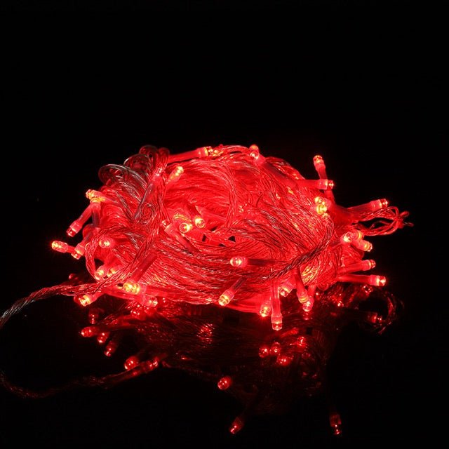 33 FT LED 8 Mode String Lights – 10 Pack Christmas & Holiday Decorative Lighting | Multi - Color Options - with 10 PCS RED 33 FT LED Christmas Lights – 632043R | Sold by Uncle Wiener's Wholesale