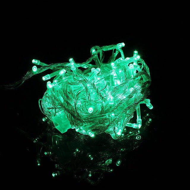 33 FT LED 8 Mode String Lights – 10 Pack Christmas & Holiday Decorative Lighting | Multi - Color Options - with 10 PCS GREEN 33 FT LED Christmas Lights – 632043G | Sold by Uncle Wiener's Wholesale