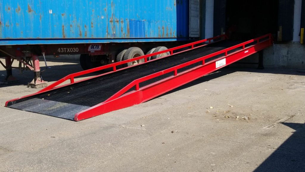 Loading Dock Adjustable Ramp 33,000 LB Stationary Loading Ramp – Adjustable Dock Height for Heavy ...