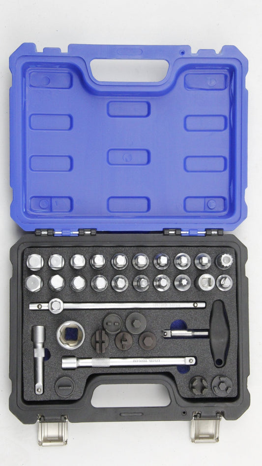 33PCS Oil Pan Screw Removal Tool Set – Automotive Repair Kit with Sockets, Extensions & Specialty Bits KT6106A - with | Sold by Uncle Wiener's Wholesale