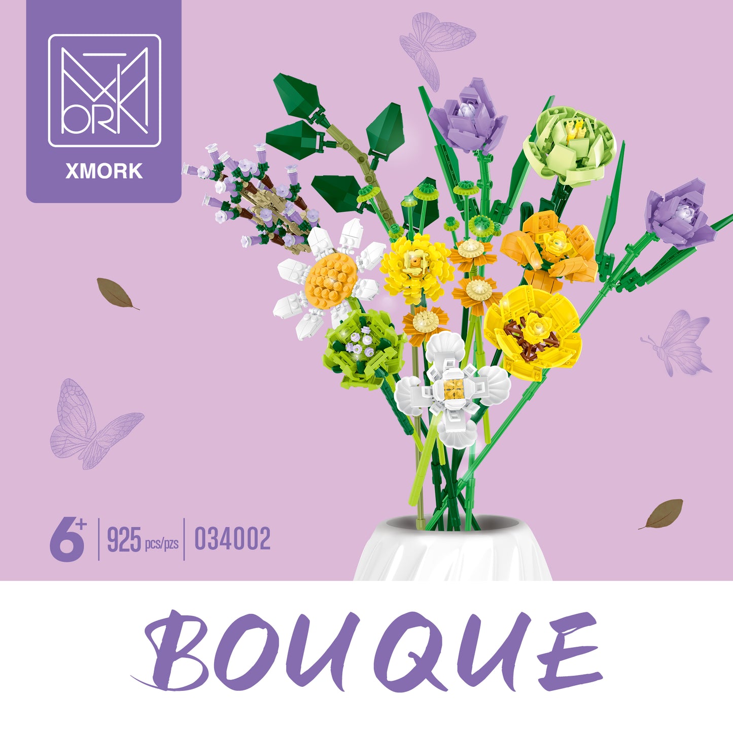 Building Block Flower Bouquet Set Decorative DIY Floral Model Kits 5 Styles 34001