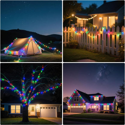 35 FT Solar Globe String Lights – 60 LED Outdoor Waterproof Patio & Garden Lights (Warm White / Bright White / RGB) - with Bright White | Sold by Uncle Wiener's Wholesale