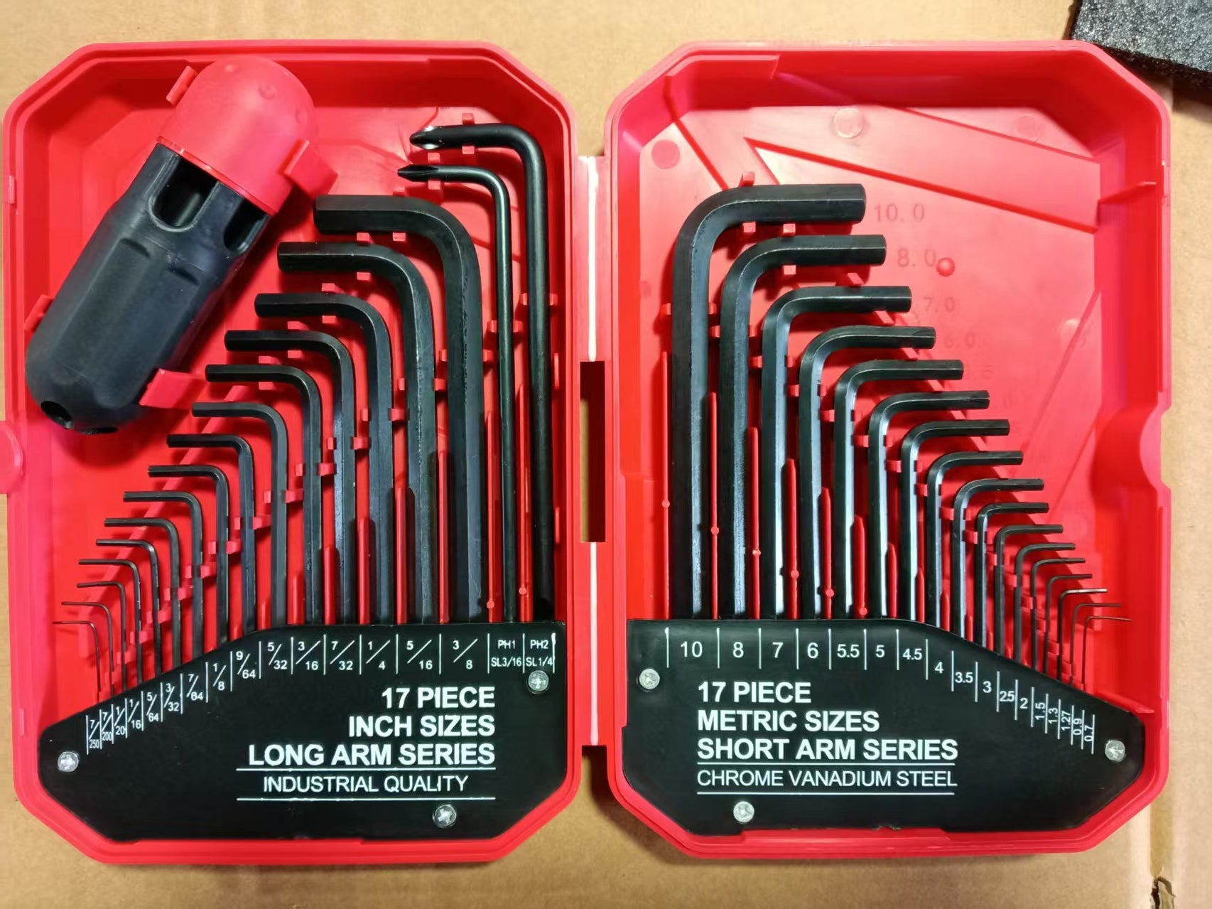 35 - Piece SAE & Metric Allen Wrench Set – Long Arm Hex Key Tool Kit with Storage Case – SMAW35 - with | Sold by Uncle Wiener's Wholesale