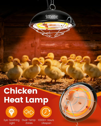 350W Chicken Heat Lamp Dual Mode Adjustable Brooder Lamp Coop Heater CHL350 - with | Sold by Uncle Wiener's Wholesale