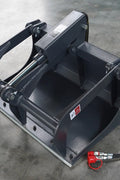 36″ Smooth Bucket Grapple for Mini Skid Steer – Front View

Hydraulic Dual-Arm Mini Skid Steer Grapple Bucket

Top Angle of 36″ Grapple Attachment on Pallet

Compact Skid Steer Grapple Bucket in Black Steel Finish