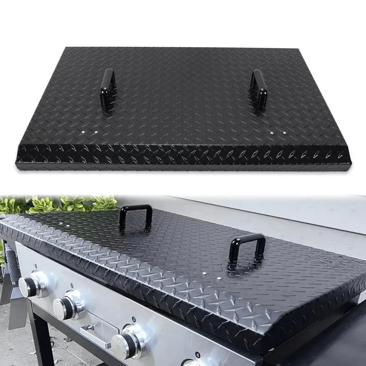 36 Inch Griddle Grill Hard Cover Lid Compatible with Blackstone Outdoor Powder Coated Lightweight Top LYOM018SA - with | Sold by Uncle Wiener's Wholesale