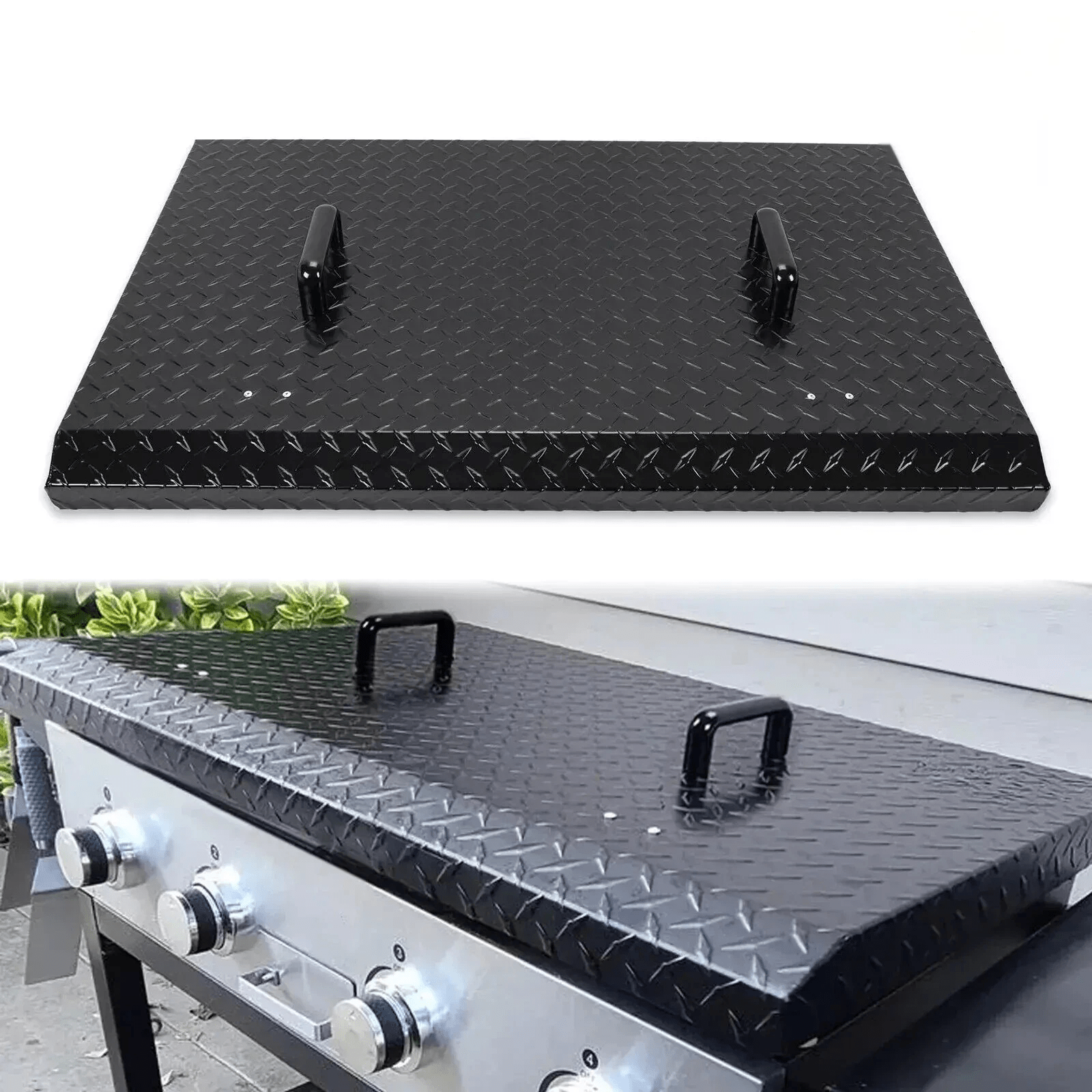 36 Inch Griddle Grill Hard Cover Lid Compatible with Blackstone Outdoor Powder Coated Lightweight Top LYOM018SA - with | Sold by Uncle Wiener's Wholesale