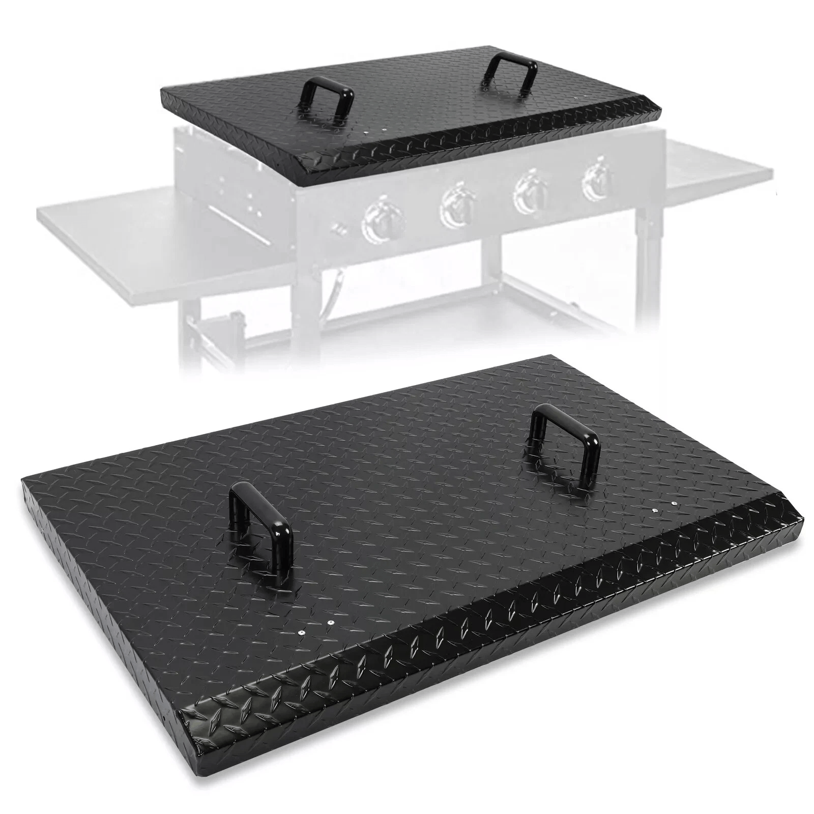 36 Inch Griddle Grill Hard Cover Lid Compatible with Blackstone Outdoor Powder Coated Lightweight Top LYOM018SA - with | Sold by Uncle Wiener's Wholesale