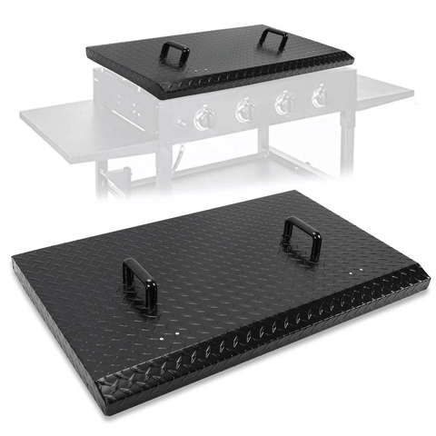 36 Inch Griddle Grill Hard Cover Lid Compatible with Blackstone Outdoor Powder Coated Lightweight Top LYOM018SA - with | Sold by Uncle Wiener's Wholesale
