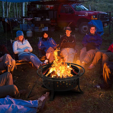 36" Outdoor Fire Pit & BBQ Grill – Rubbed Bronze Finish 10114FP - with | Sold by Uncle Wiener's Wholesale