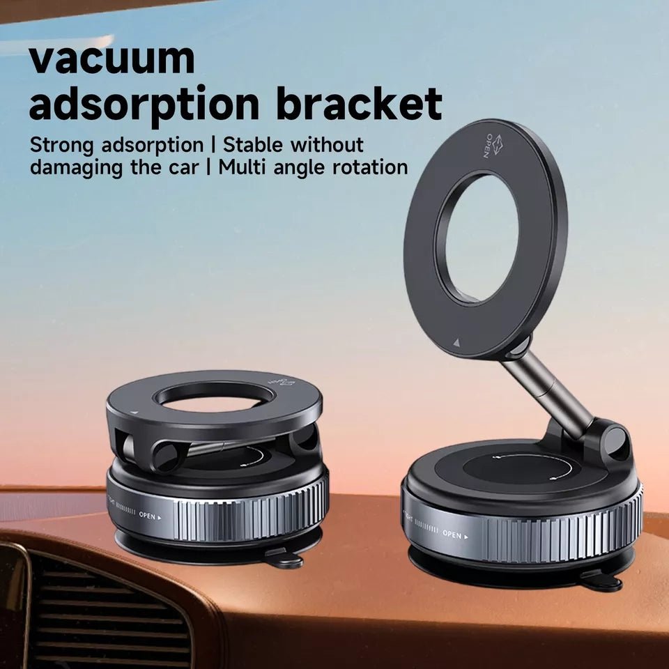 360° Vacuum Magnetic Phone Holder with Rotary Lock Suction Cup LGUH021 - with | Sold by Uncle Wiener's Wholesale
