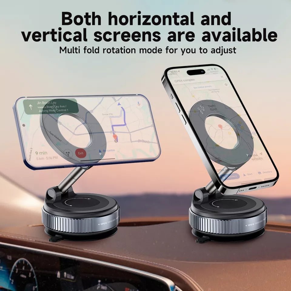 360° Vacuum Magnetic Phone Holder with Rotary Lock Suction Cup LGUH021 - with | Sold by Uncle Wiener's Wholesale