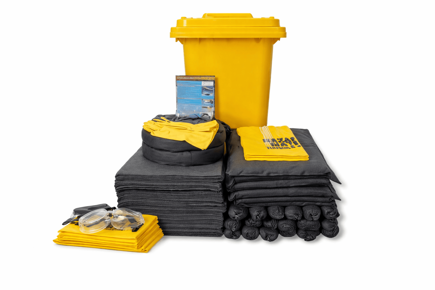 360L Universal Spill Kit Bin 95 Gal with Pads Socks Pillows Gloves and Ties Grey Color UKIT360 - with | Sold by Uncle Wiener's Wholesale