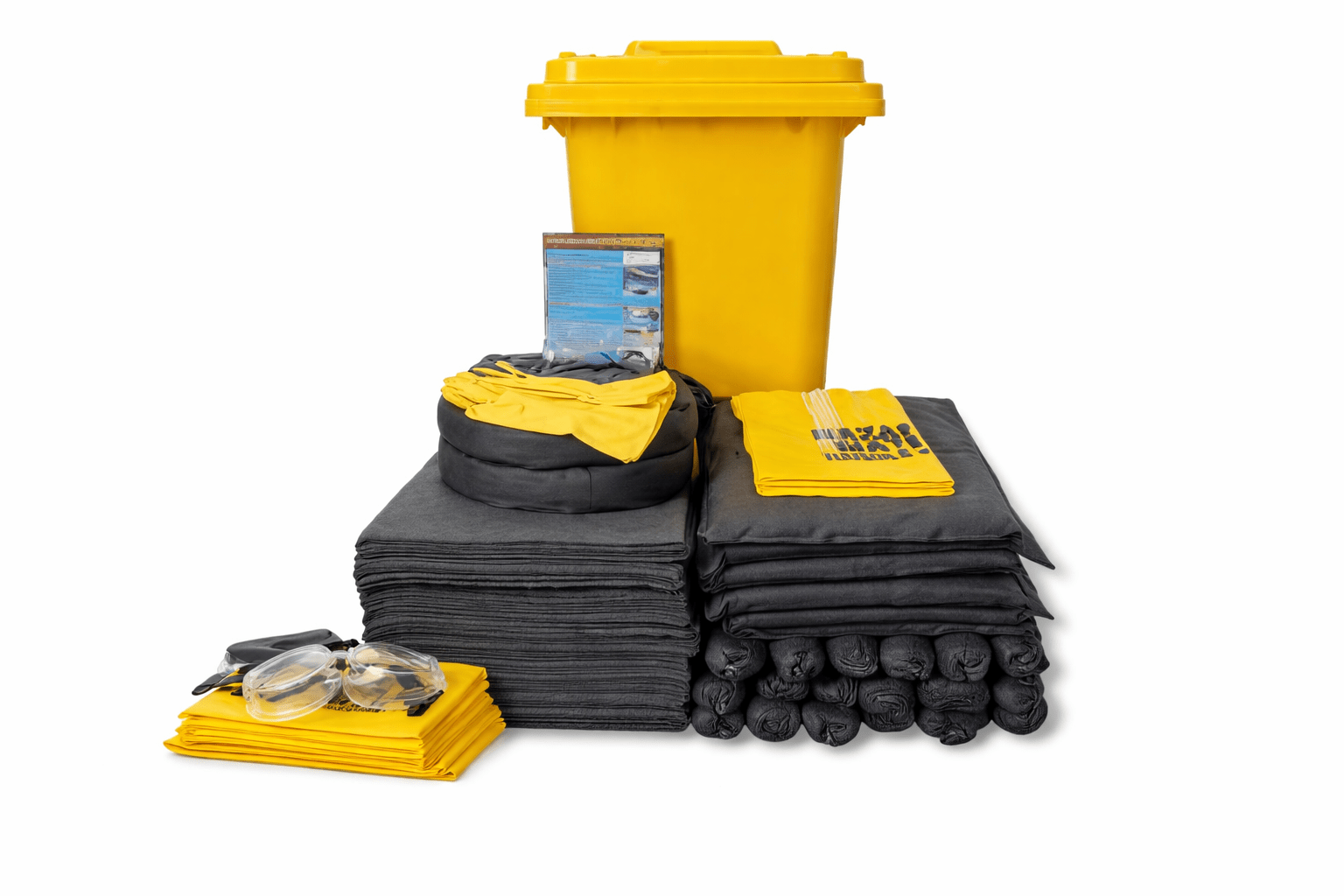 360L Universal Spill Kit Bin 95 Gal with Pads Socks Pillows Gloves and Ties Grey Color UKIT360 - with | Sold by Uncle Wiener's Wholesale
