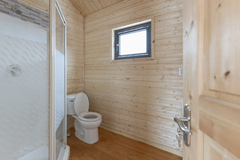 370 SQ FT Insulated Pine Log Cabin Tiny House Package – Multiple Options – Energy - Efficient Design - with PACKAGE KIT (WITHOUT ELECTRICAL / ASSEMBLED) | Sold by Uncle Wiener's Wholesale
