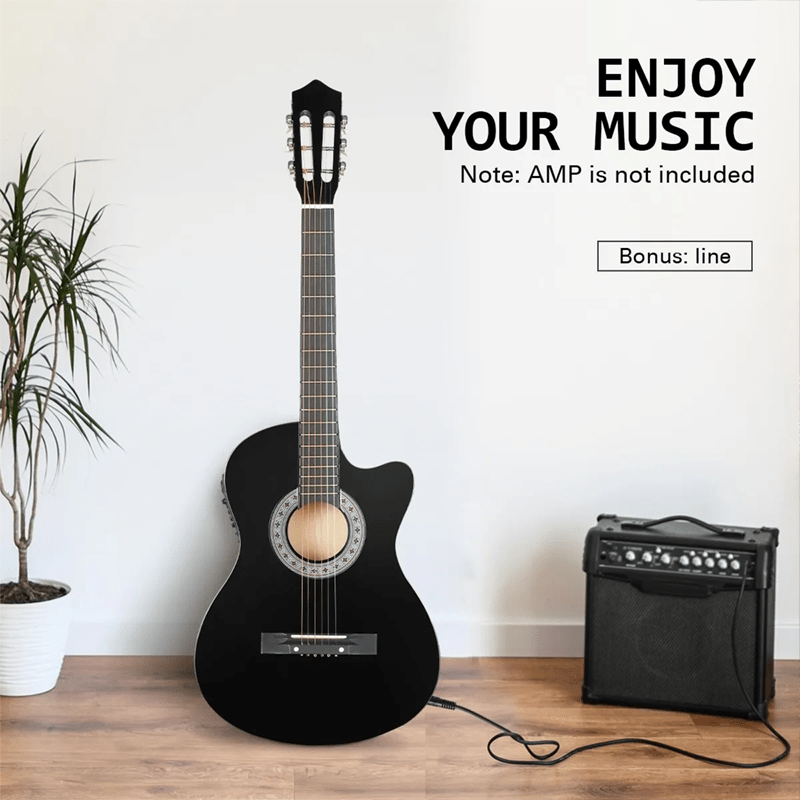 38" Acoustic Guitar High Gloss Beginner Starter Kit with Accessories 38 in Full Size AC38HG - with | Sold by Uncle Wiener's Wholesale