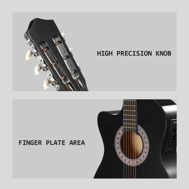 38" Acoustic Guitar High Gloss Beginner Starter Kit with Accessories 38 in Full Size AC38HG - with | Sold by Uncle Wiener's Wholesale