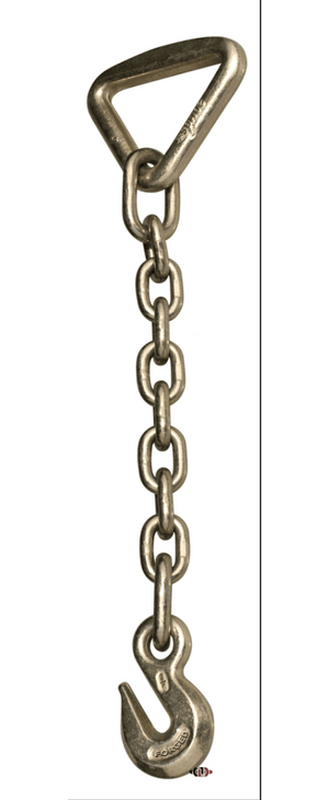 3/8″ Chain Anchor with Grab Eye Hook & 4″ Delta Ring – Gold Galvanized CAG38G