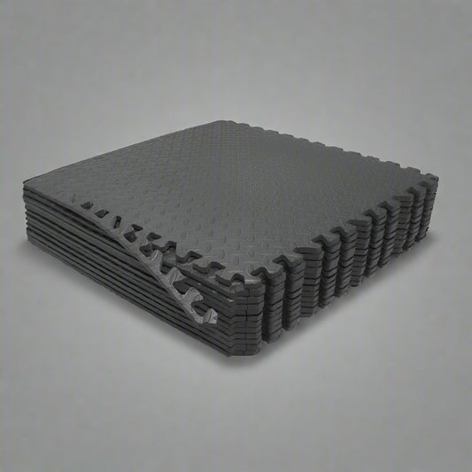EVA Foam Interlocking Gym Mats – 3/8 inch thick
Home Gym Flooring – EVA Foam Mats 186 Sq Ft
Shock Absorbing Black Foam Tiles for Fitness Flooring
Durable 3/8 Inch Exercise Mats – 24x24 Foam Panels