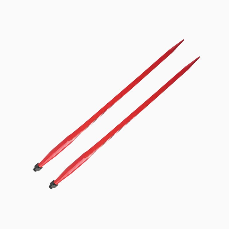 39" Hay Bale Spear 2 - Piece Set – Heavy Duty 3000 lb Capacity Red Spring Steel Replacement Tines with Sleeve HBS39R2 - General Equipment with | Sold by Uncle Wiener's Wholesale