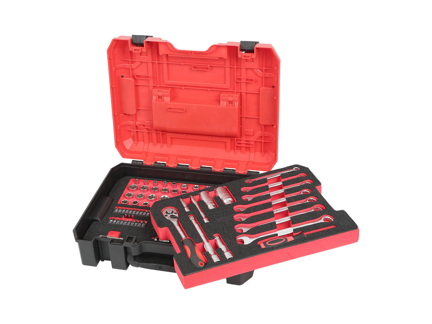 Complete 116-Piece Pro Series Mechanics Tool Set CRV Steel Socket & Wrench Kit with Case WT2512291