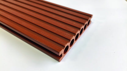 3D Wood Grain WPC Decking System 22 Sq ft Pack Boards Keel Edge Trim & Fasteners - with Edge Strips (Charcoal) | Sold by Uncle Wiener's Wholesale