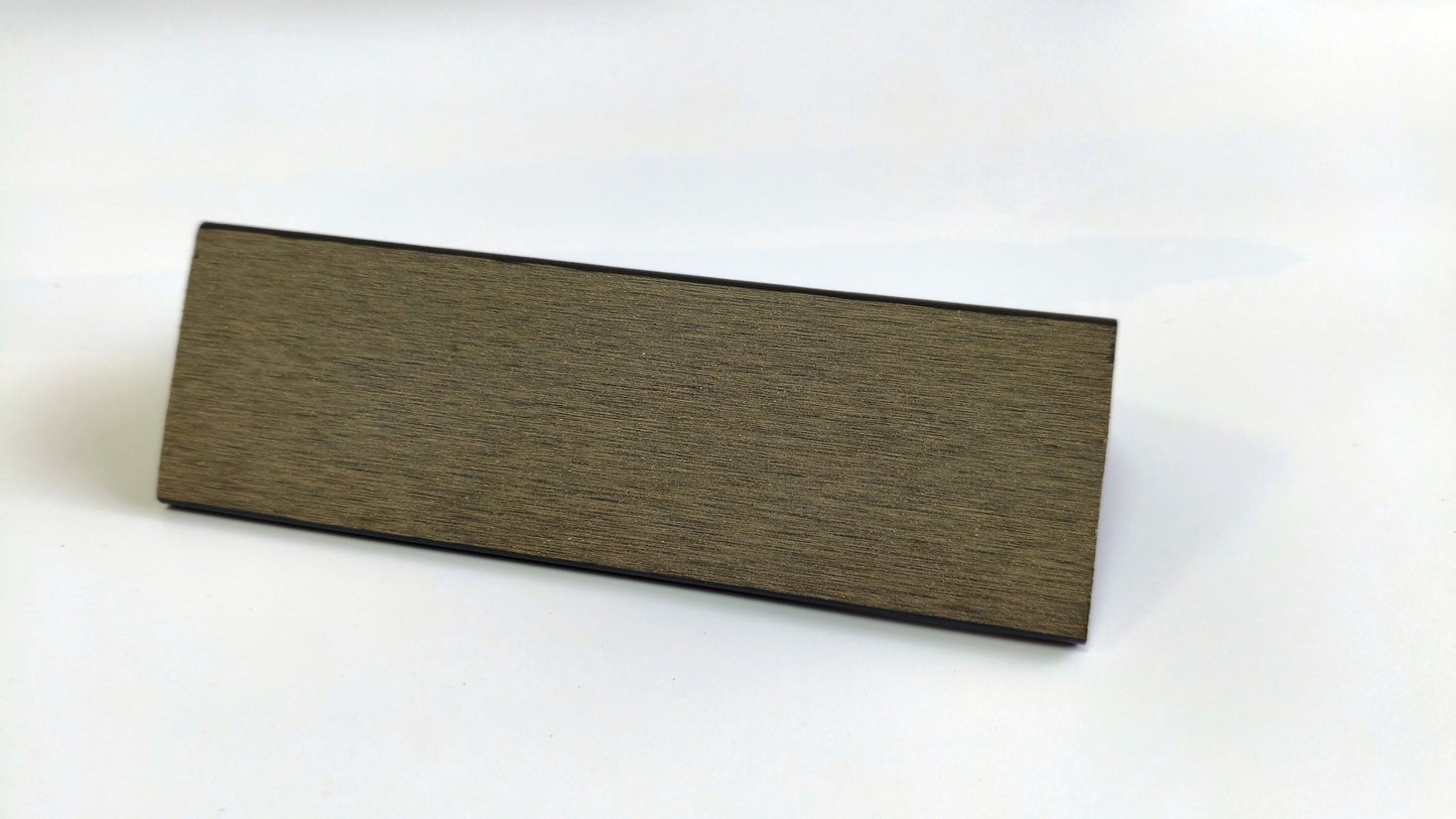 3D Wood Grain WPC Decking System 22 Sq ft Pack Boards Keel Edge Trim & Fasteners - with Edge Strips (Charcoal) | Sold by Uncle Wiener's Wholesale