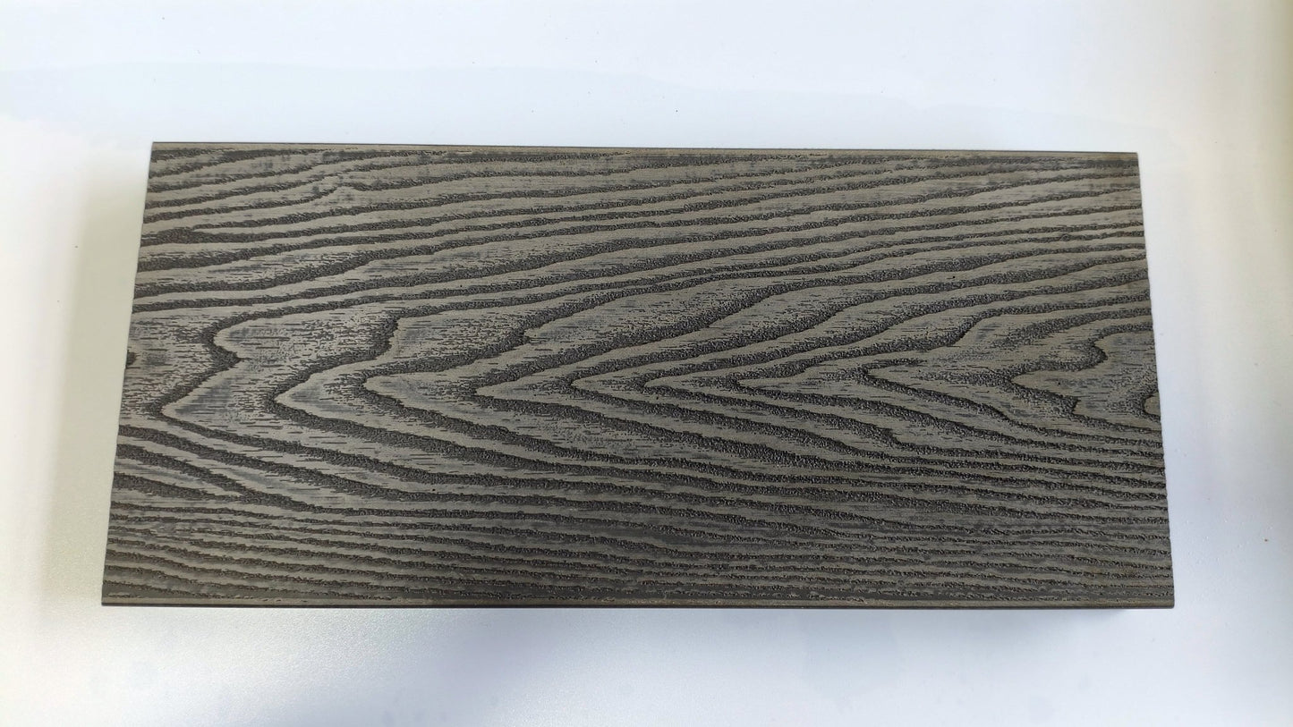 3D Wood Grain WPC Decking System 22 Sq ft Pack Boards Keel Edge Trim & Fasteners - with Edge Strips (Charcoal) | Sold by Uncle Wiener's Wholesale