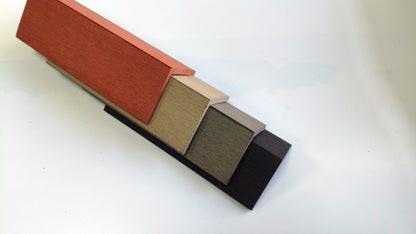 3D Wood Grain WPC Decking System 22 Sq ft Pack Boards Keel Edge Trim & Fasteners - with Edge Strips (Charcoal) | Sold by Uncle Wiener's Wholesale