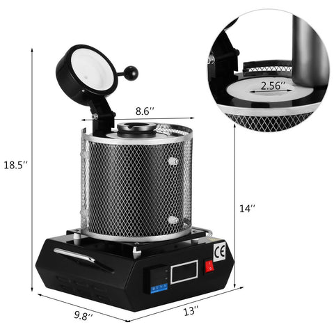 3KG Digital Melting Furnace – 110V Electric Gold, Copper, Silver Smelter with PID Control – 5183KG - with | Sold by Uncle Wiener's Wholesale