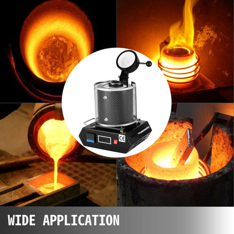 3KG Digital Melting Furnace – 110V Electric Gold, Copper, Silver Smelter with PID Control – 5183KG - with | Sold by Uncle Wiener's Wholesale