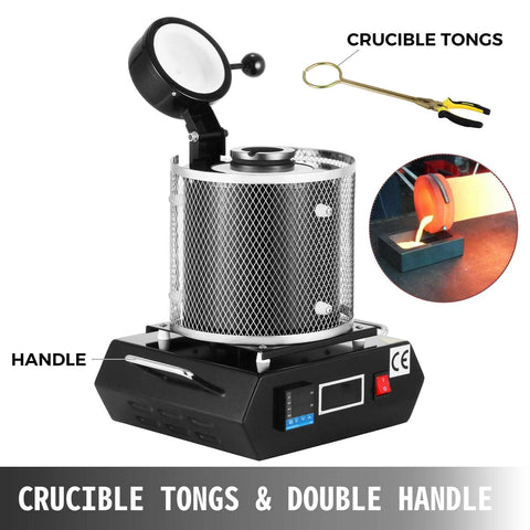 3KG Digital Melting Furnace – 110V Electric Gold, Copper, Silver Smelter with PID Control – 5183KG - with | Sold by Uncle Wiener's Wholesale