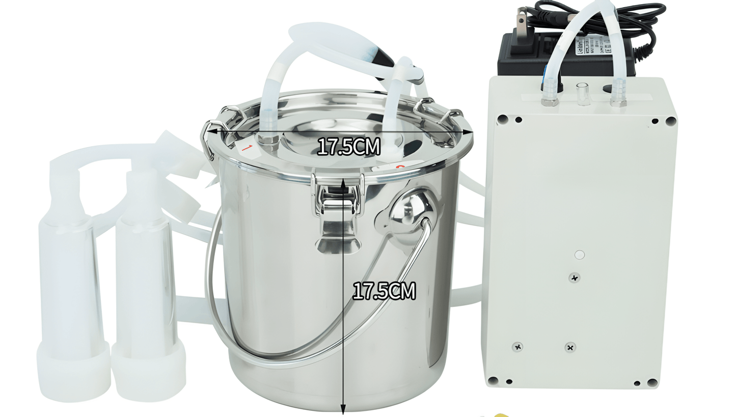 3L Goat Milking Machine Rechargeable Stainless Steel Bucket GM003 - General Equipment with | Sold by Uncle Wiener's Wholesale