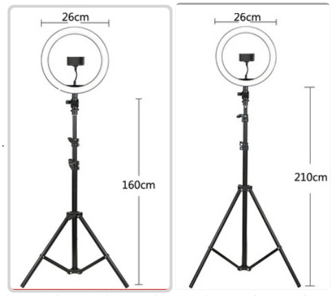 New 82" Portable LED Selfie Ring Light with Tripod & Phone Holder – USB Powered | SKU: CL19